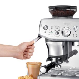 Sage SES876BTR4GUK1 the Barista Express™ Impress Been to Cup Espresso Coffee Machine Brushed Black Truffle