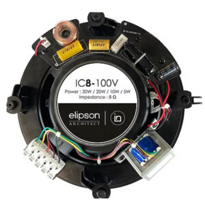 Elipson ELIIC8100V Architect IN IC8 100V in-wall and in-ceiling speaker 8" 2-way