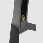 Kanto H3 Universal Desktop Headset Stand with Silicone Padding and Adapter Holder Black