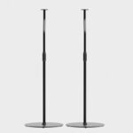 Kanto SLH Pair of Universal Height Adjustable Floorstanding Stands for bookshelf speakers Black