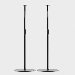 Kanto SLH Pair of Universal Height Adjustable Floorstanding Stands for bookshelf speakers Black
