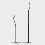 Kanto SLH Pair of Universal Height Adjustable Floorstanding Stands for bookshelf speakers Black
