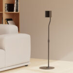Kanto SLH Pair of Universal Height Adjustable Floorstanding Stands for bookshelf speakers Black