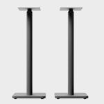 Kanto SLH Pair of Universal Height Adjustable Floorstanding Stands for bookshelf speakers Black