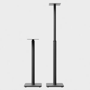 Kanto SLH Pair of Universal Height Adjustable Floorstanding Stands for bookshelf speakers Black