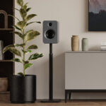 Kanto SLH Pair of Universal Height Adjustable Floorstanding Stands for bookshelf speakers Black