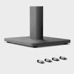 Kanto SLH Pair of Universal Height Adjustable Floorstanding Stands for bookshelf speakers Black