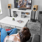Kanto SP32PL SP series Pair of Universal Floorstanding Stands for bookshelf speakers 81.3cm Black