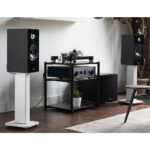 Kanto SX26W SX series Pair of Universal Floorstanding Stands for bookshelf speakers 66cm White