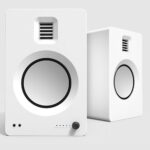 Kanto TUKMW-FG Pair of TUK Premium Bookshelf Active 2-way Bluetooth Speakers 260W White