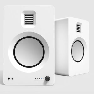 Kanto TUKMW-FG Pair of TUK Premium Bookshelf Active 2-way Bluetooth Speakers 260W White