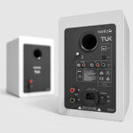 Kanto TUKMW-FG Pair of TUK Premium Bookshelf Active 2-way Bluetooth Speakers 260W White