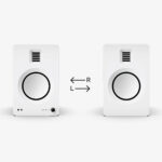 Kanto TUKMW-FG Pair of TUK Premium Bookshelf Active 2-way Bluetooth Speakers 260W White