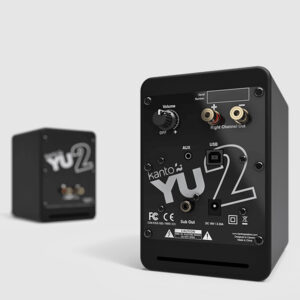 Kanto YU2MB-CG Pair of YU2 Bookshelf Active 2-way Speakers 100W Black