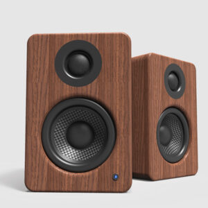 Kanto YU2WALNUT-CG Pair of YU2 Bookshelf Active 2-way Speakers 100W Walnut