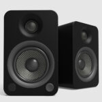 Kanto YU4MB-FG Pair of YU4 Bookshelf Active 2-way Bluetooth Speakers 140W Black