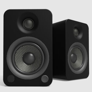 Kanto YU4MB-FG Pair of YU4 Bookshelf Active 2-way Bluetooth Speakers 140W Black