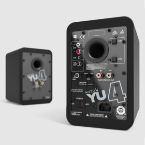 Kanto YU4MB-FG Pair of YU4 Bookshelf Active 2-way Bluetooth Speakers 140W Black