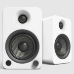 Kanto YU4MW-FG Pair of YU4 Bookshelf Active 2-way Bluetooth Speakers 140W White