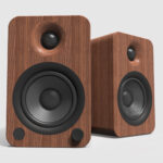 Kanto YU4WALNUT-FG Pair of YU4 Bookshelf Active 2-way Bluetooth Speakers 140W Walnut