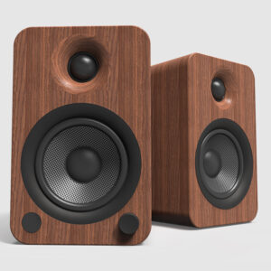 Kanto YU4WALNUT-FG Pair of YU4 Bookshelf Active 2-way Bluetooth Speakers 140W Walnut
