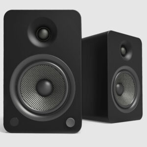 Kanto YU6MB-FG Pair of YU6 Bookshelf Active 2-way Bluetooth Speakers 200W Black
