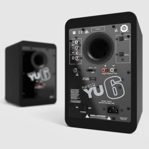 Kanto YU6MB-FG Pair of YU6 Bookshelf Active 2-way Bluetooth Speakers 200W Black