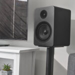 Kanto YU6WALNUT-FG Pair of YU6 Bookshelf Active 2-way Bluetooth Speakers 200W Walnut
