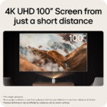 LG PU615U CineBeam S Mini UST Projector 4K UHD Max 100" 500 ANSI Lumens Silver