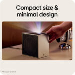 LG PU615U CineBeam S Mini UST Projector 4K UHD Max 100" 500 ANSI Lumens Silver