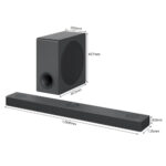 LG S80QY Dolby Atmos 3.1.3 channels Soundbar with Subwoofer 480W Dark Steel Silver