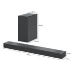 LG S75Q Dolby Atmos 3.1.2 channels Soundbar with Subwoofer 380W Dark Steel Silver