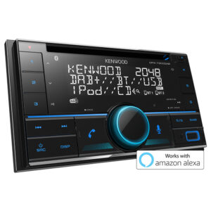 Kenwood DPX-7300DAB Double Din CD/USB Car Receiver with Bluetooth & DAB+/FM Radio Black