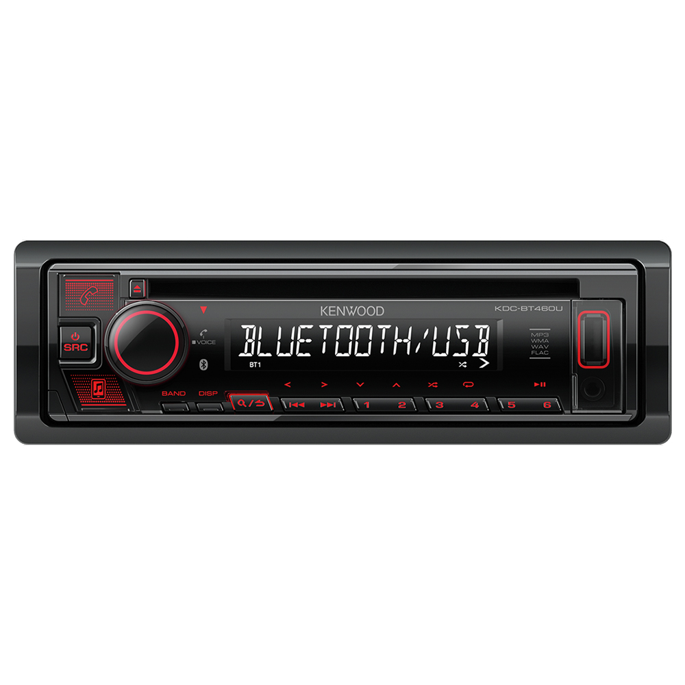 SKU1003774 Kenwood KDC-BT460U Single Din CD/USB Car Receiver with Bluetooth Black