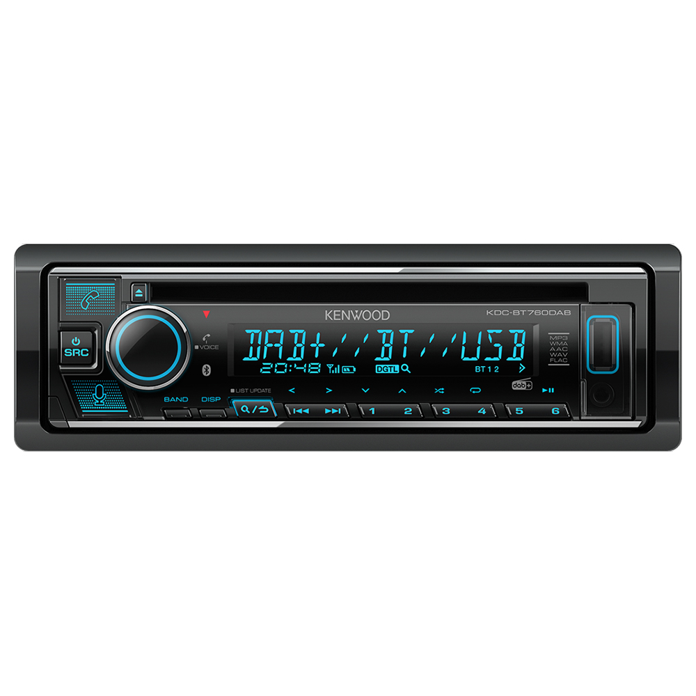 SKU1003778 Kenwood KDC-BT760DAB Single Din CD/USB Car Receiver with Bluetooth & DAB+/FM Radio Black