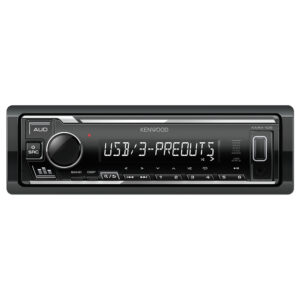Kenwood KMM-106 Single Din USB Car Receiver Black