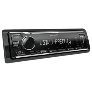 Kenwood KMM-106 Single Din USB Car Receiver Black