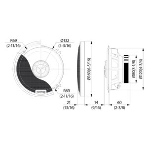 Kenwood KFC-X134 X-series 13cm/5.25" 2-Way 40W(RMS) Speaker Set