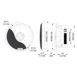 Kenwood KFC-X174 X-series 17cm/6.75" 2-Way 80W(RMS) Speaker Set