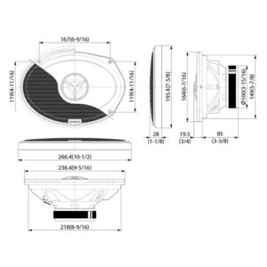 Kenwood KFC-X694 X-series 6"x9" Oval 2-Way 130W(RMS) Speaker Set