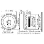 Kenwood KFC-S1056 S-series 10cm/4" Dual-Cone 21W(RMS) Speaker Set