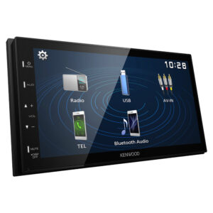 Kenwood DMX129BT Double Din 6.8” WVGA Digital Media AV Receiver with Bluetooth & USB Android Mirroring Black