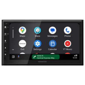 Kenwood DMX-553DABS Double Din 6.8” WVGA Digital AV Receiver with Bluetooth, USB Android Mirroring & DAB+/FM Radio Black