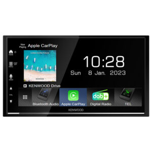 Kenwood DMX-7722DABS Double Din 6.8” WVGA Digital AV Receiver with Bluetooth, USB Android Mirroring & DAB+/FM Radio Black