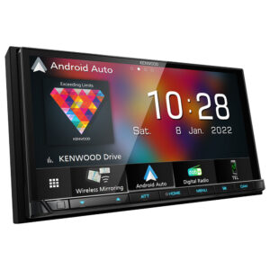 Kenwood DMX-8021DABS Double Din 7.0” WVGA Digital AV Receiver with Bluetooth, USB Android Mirroring & DAB+/FM Radio Black