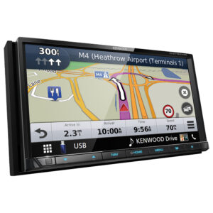 Kenwood DNX-7190DABS Double Din 7.0” WVGA Digital AV Receiver with Bluetooth & Garmin Navigation Black