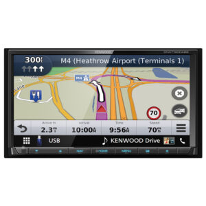 Kenwood DNX-7190DABS Double Din 7.0” WVGA Digital AV Receiver with Bluetooth & Garmin Navigation Black