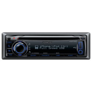 Kenwood KMR-440U Single Din MP3/WMA/AAC/CD/USB Marine Receiver with iPod control Black