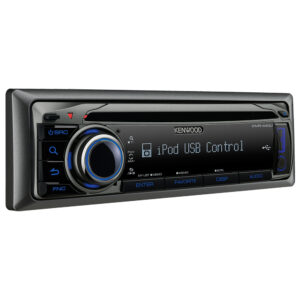 Kenwood KMR-440U Single Din MP3/WMA/AAC/CD/USB Marine Receiver with iPod control Black