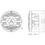 Kenwood KFC-1653MRW 16cm/6.5" 2-Way Flush Mount Marine 50W(RMS) Speaker Set